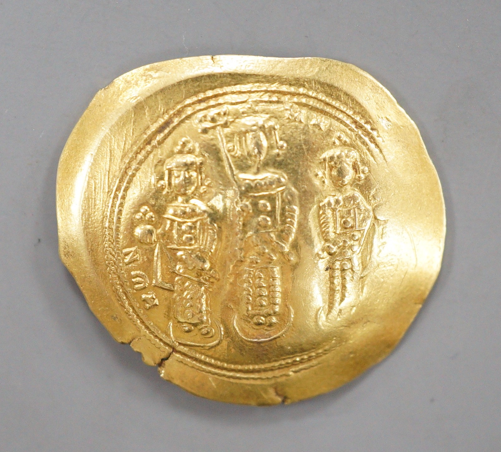 Byzantine coins, Romanus IV gold histamenon nomisma, 3cm